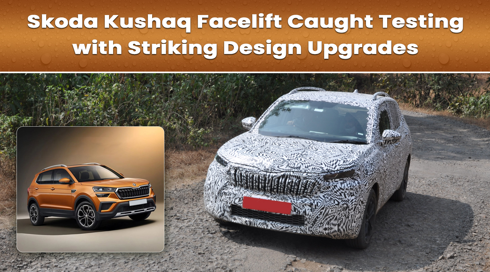 Skoda Kushaq Facelift Caught Testing with Striking Design Upgrades