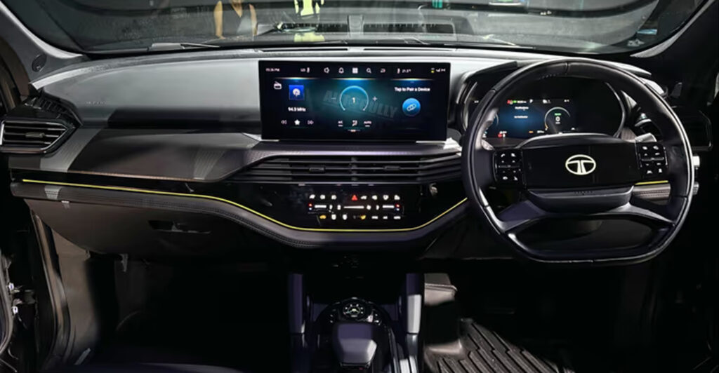 Tata Harrier EV interior and features