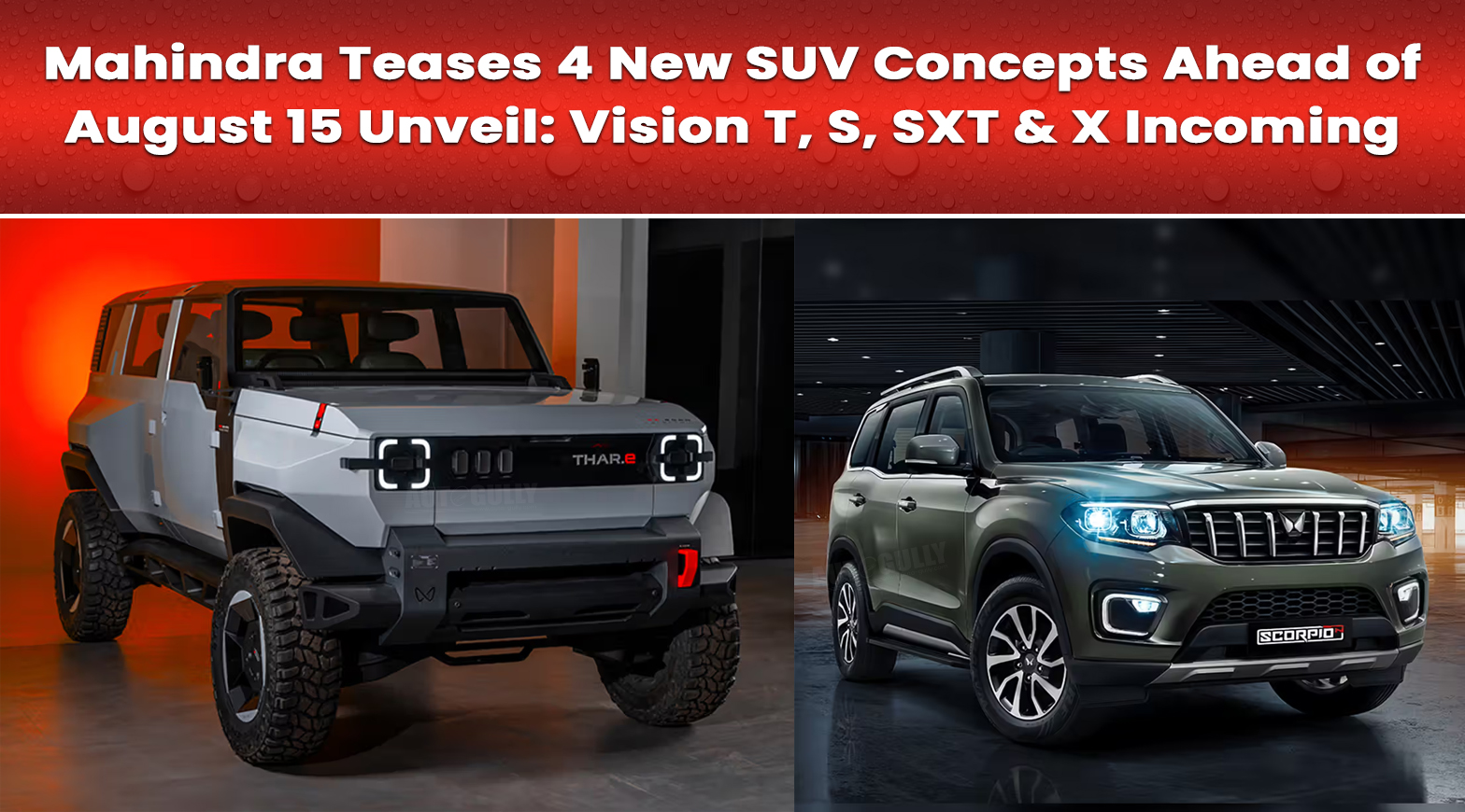 Mahindra Teases 4 New SUV Concepts Ahead of August 15 Unveil: Vision T, S, SXT & X Incoming