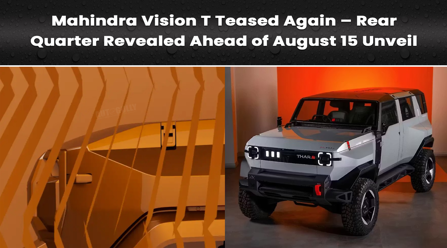 Mahindra Vision T Teased Again – Rear Quarter Revealed Ahead of August 15 Unveil